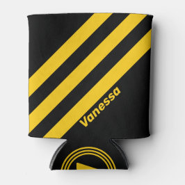 Porta-lata Stripes Nostálgicas de Abelhas de Segurança com No