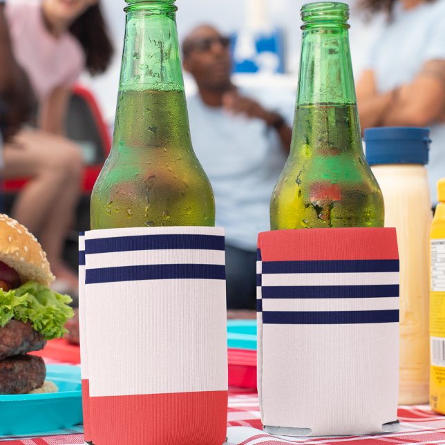 Porta-lata Stripes Vermelhas e Pretas (Can coolers)