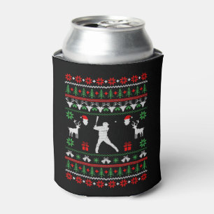 Porta-lata Suéter de Natal Feio de Baseball