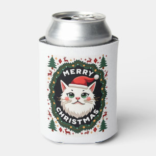 Porta-lata Suéter Feio de Natal do Smudge Cat (1)