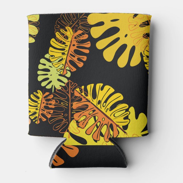 Porta-lata Summer Tropical Leaves Vintage Design (Frente)