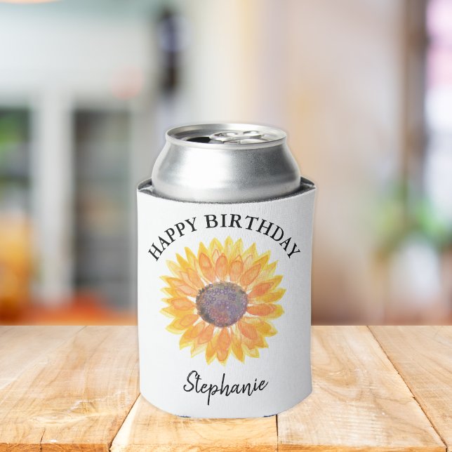 Porta-lata Sunflower Birday (Criador carregado)