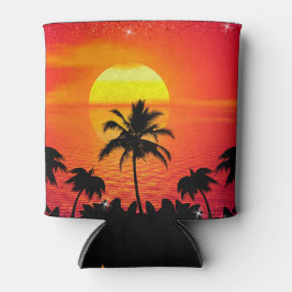 Porta-lata Sunset Beach Adicionar Nome Personalizado Pode Res