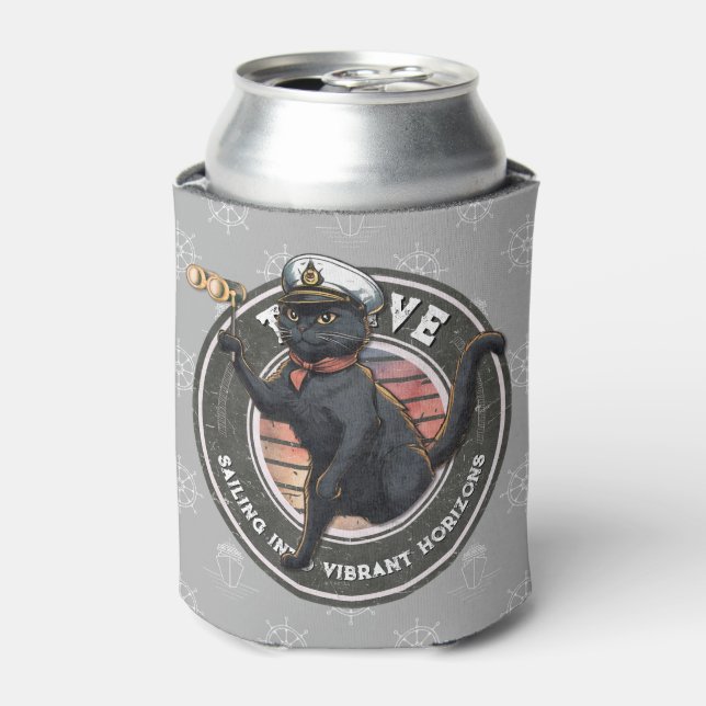 Porta-lata Sunset de Gato Negro: Uma Viagem para prosperar (Can Front)