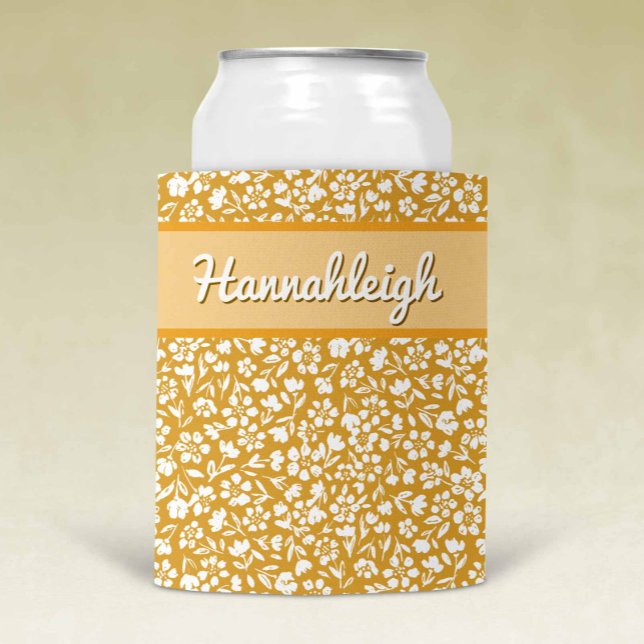Porta-lata Sunset Ditzy Floral Soda / Cerveja (Sunset Ditzy Flora 12 oz. Can Cover)