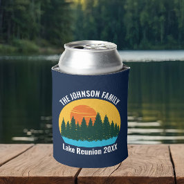 Porta-lata Sunset Personalizado de Reunião de Lago Familiar