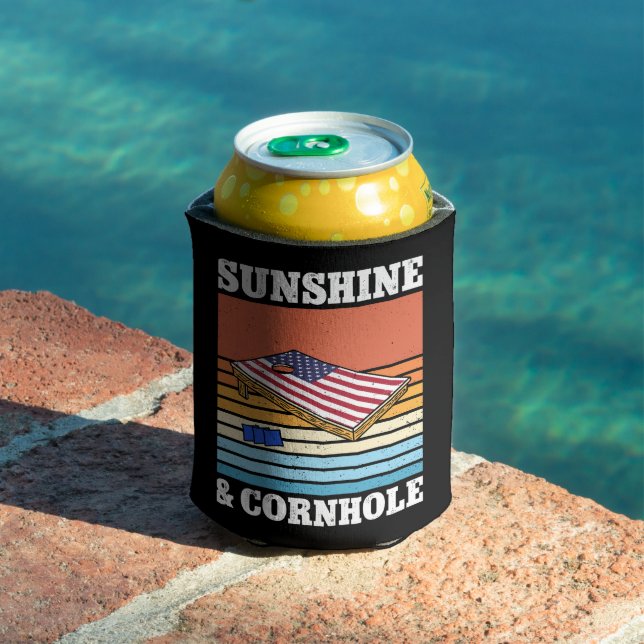 Porta-lata Sunshine E Cornhole Jogo Retro Gift Engraçado (Piscina in situ)