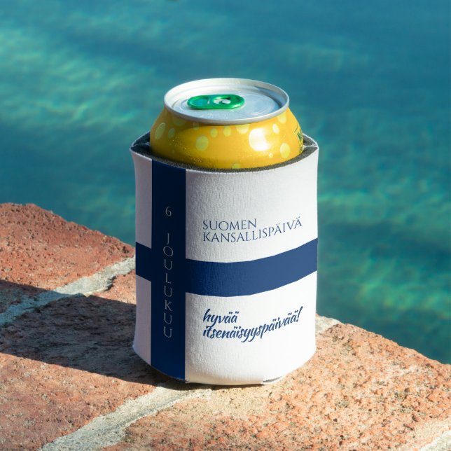 Porta-lata Suomen Kansallispäivä Bandeira do Dia Nacional da  (Piscina in situ)