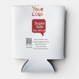 Porta-lata super promoção de negócios desconto ler código QR