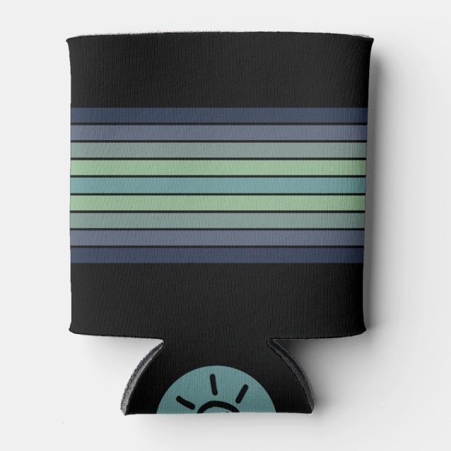 Porta-lata Surfboard Azul e Verde Retroativa com Faixa (Frente)