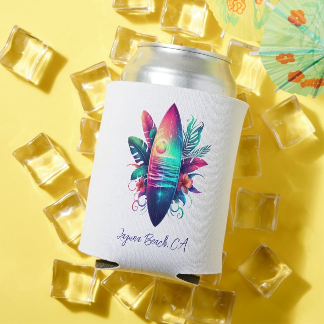 Porta-lata Surfboard Tropical Beach- (Verão in situ)