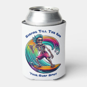 Porta-lata Surfista De Esqueleto Andando Uma Onda