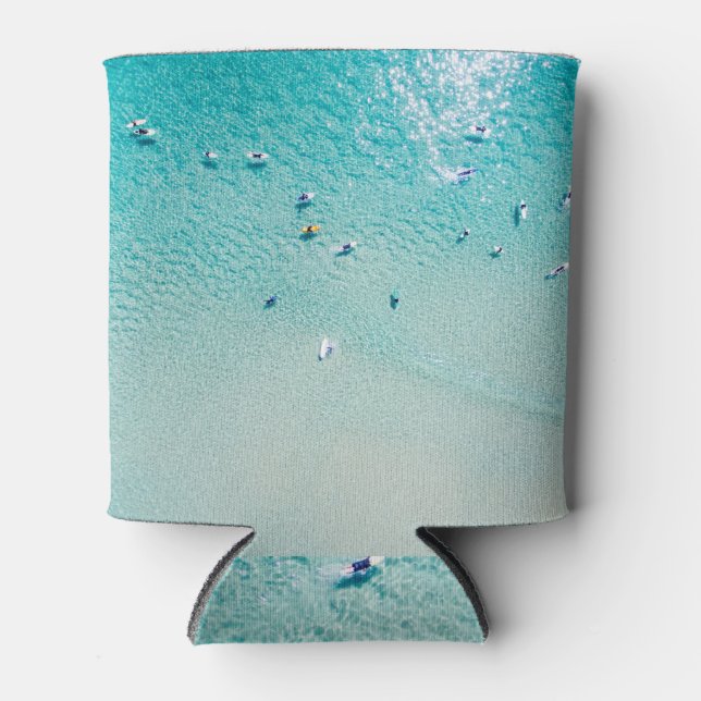 Porta-lata Surfista vista aérea, mar limpo. (Frente)