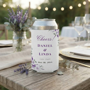 Porta-lata Susurros de Lavanda: Elegância em Flor