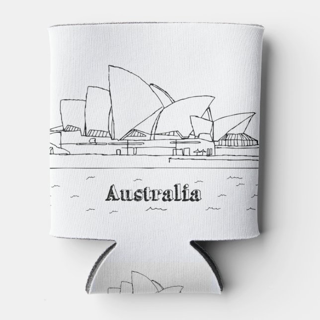 Porta-lata Sydney Austrália - Férias de Arte Desenhando Féria (Frente)