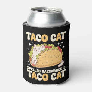 Porta-lata Tacocat Escrito ao Contrário Taco Cat Mexicano