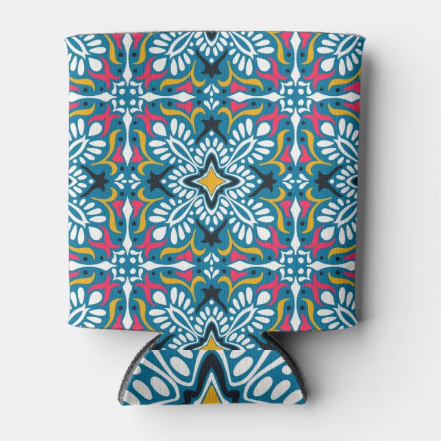 Porta-lata Talavera Mosaico: Papel de parede multicultural se (Frente)