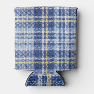 Porta-lata Tartan Amarelo Azul: Xadrez Moda