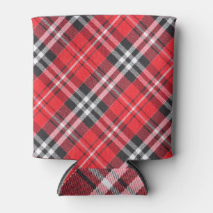 Porta-lata Tartan Cloth Pattern Top View