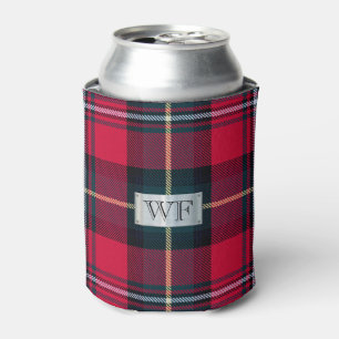 Porta-lata Tartan com (ou sem) suas iniciais