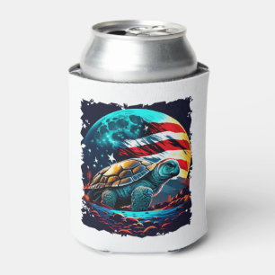 Porta-lata Tartaruga americana sob lua com a American Flag Co
