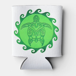 Porta-lata Tartaruga de mar verde tribal