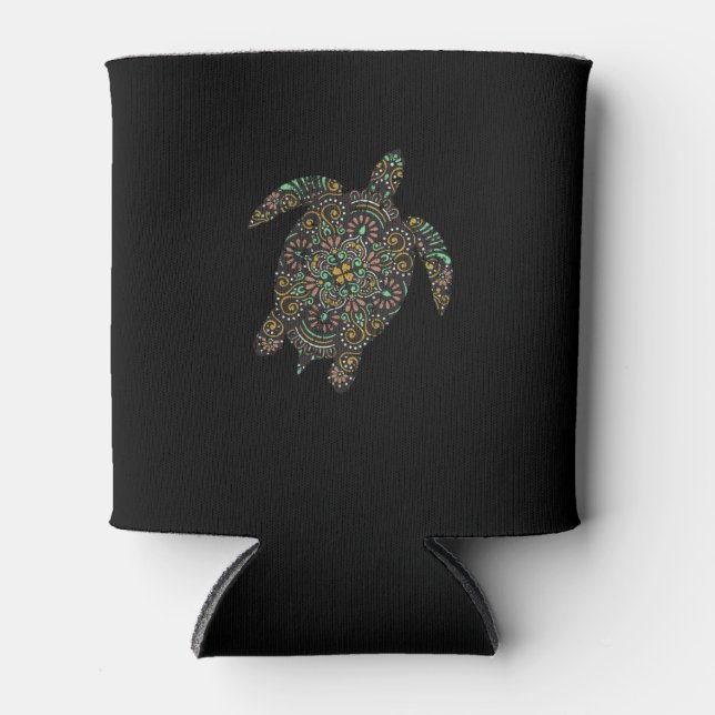 Porta-lata Tartaruga marinha havaiana tribal (Frente)