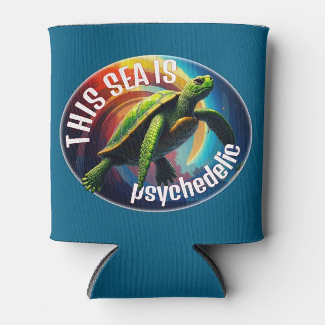 Porta-lata Tartaruga Verde Flutuando no avião astral (Frente)