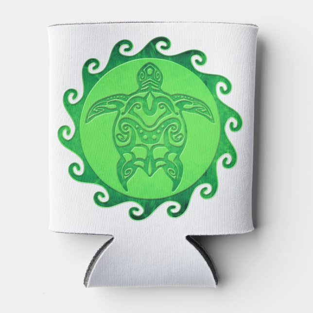 Porta-lata Tartaruga Verde Tribal (Frente)