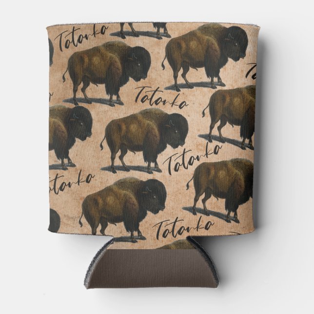 Porta-lata Tatanka Buffalo Bison Western Can Cooler (Frente)