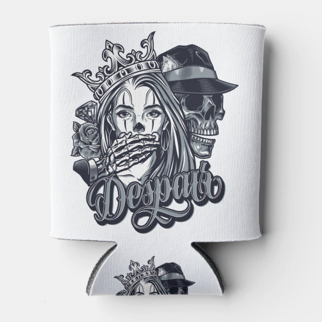 Porta-lata Tatuagem no estilo chicano (Frente)