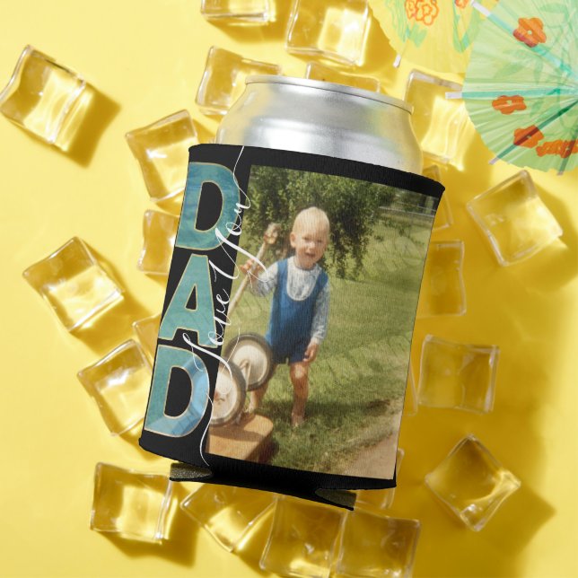 Porta-lata Te Amo Pai Uma Foto (Verão in situ)