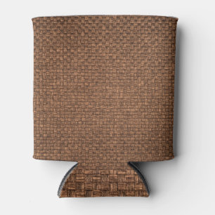 Porta-lata Tecido castanho, textura para fundo.
