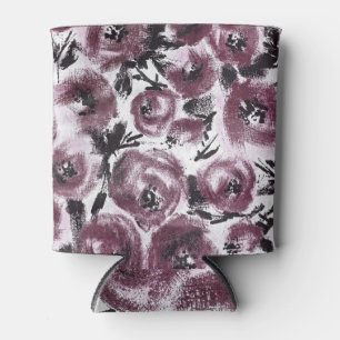 Porta-lata tecido rosa abstrato, texturas diversas.