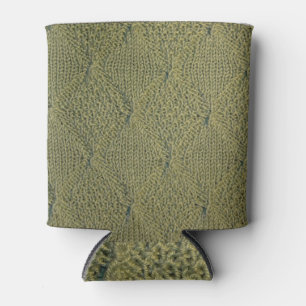 Porta-lata Tecido verde: textura aproximada