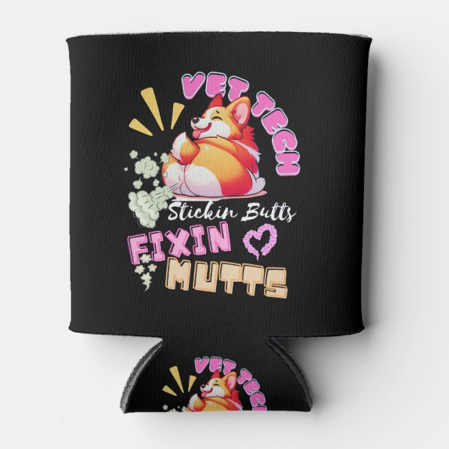 Porta-lata tecnologia de vet, técnico veterinário, medicina,  (Frente)