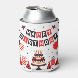 Porta-lata Tema de aniversário feliz da joaninha fofa
