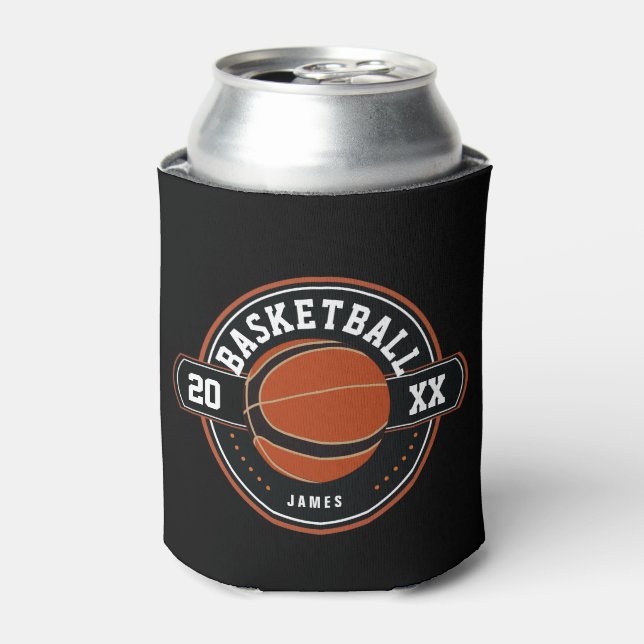 Porta-lata Tema Personalizado de Basquete Divertido (Can Front)