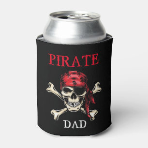 Porta-lata Tema Pirata Crânio Adulto de Partido. Caveira do p