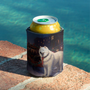 Porta-lata Temporada Festiva de Natal Samoyed