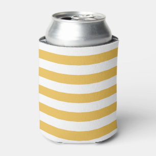 Porta-lata Tendy Yellow e White Wide Horizontal Stripes