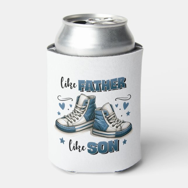 Porta-lata Tênis Azuis Como Pai, Como Filho (Can Front)