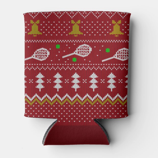 Porta-lata Tênis Natal Doce Padrão Vermelho (Frente)