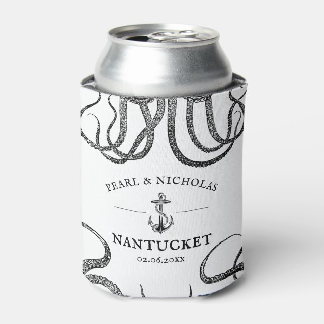 Porta-lata Tentáculos do Amor | Octopus Themed Beach (Can Front)