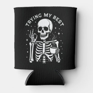 Porta-lata Tentando ao Máximo Esqueleto Engraçado Café Hallow