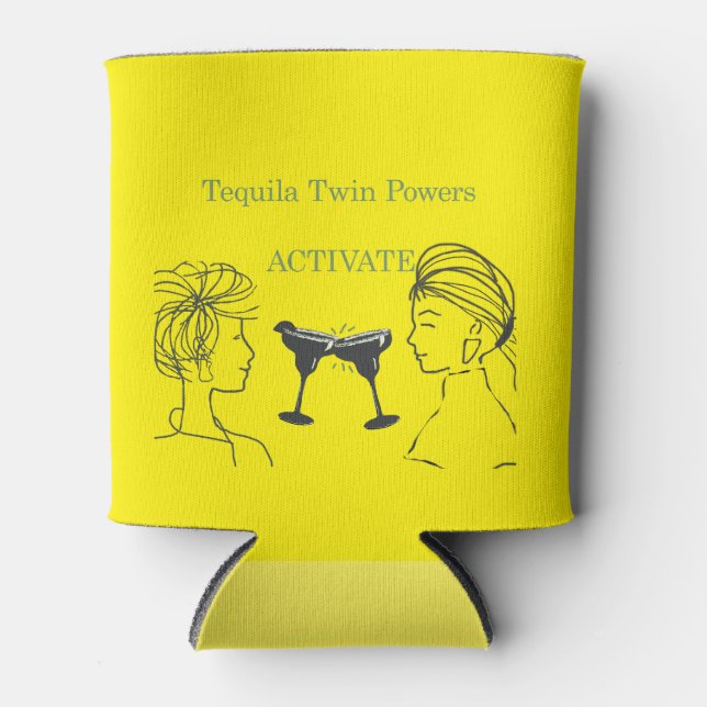 Porta-lata Tequila Twin Powers pode resfriar (Frente)