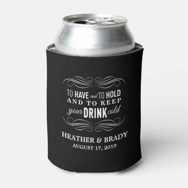 Porta-lata Ter e Segurar Mantenha sua BEBIDA Fria | Casamento (Can Front)