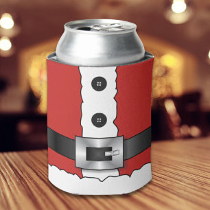 Porta-lata Terno vermelho Papai Noel do Natal retro festivo