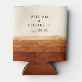 Porta-lata Terracota Abstrata Elegante Deserto Personalizada 