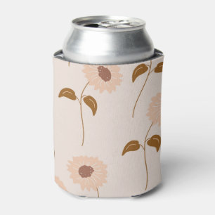 Porta-lata Terracotta Beige Floral Elegante Watercolor Botâni